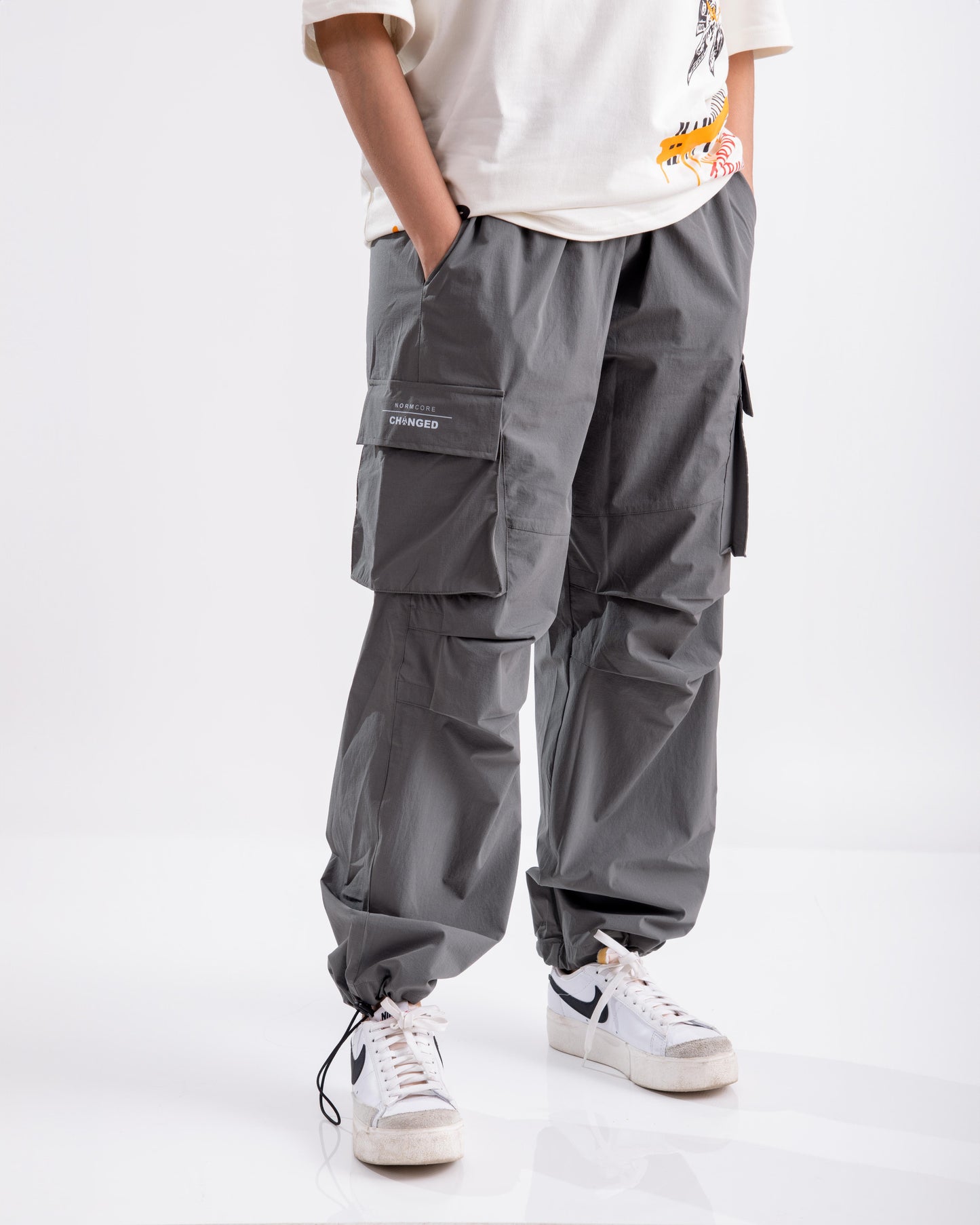 Grey Parachute Pants - Unisex