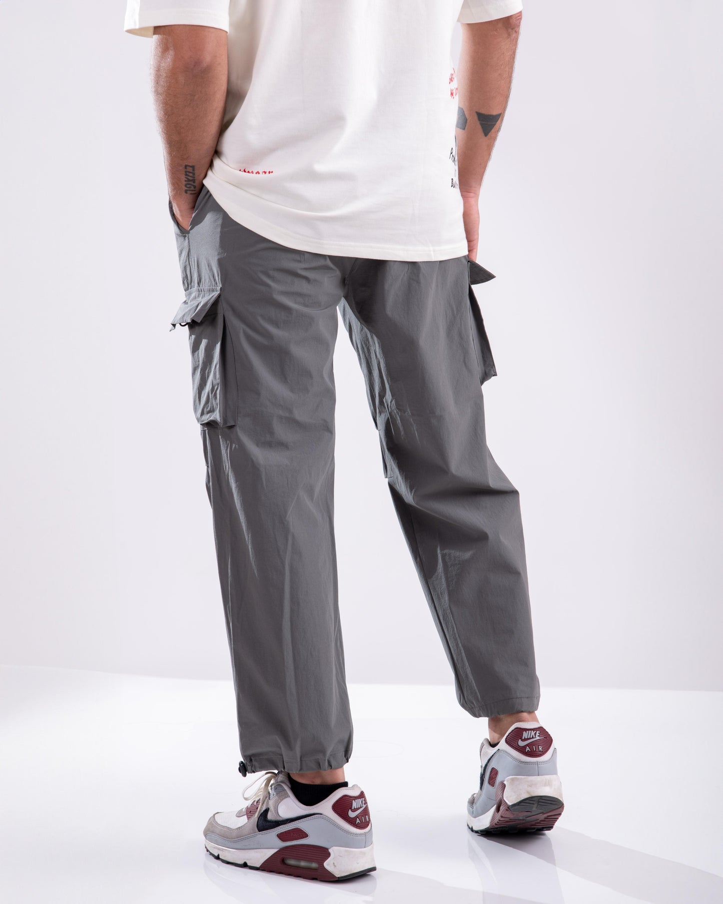 Grey Parachute Pants - Unisex