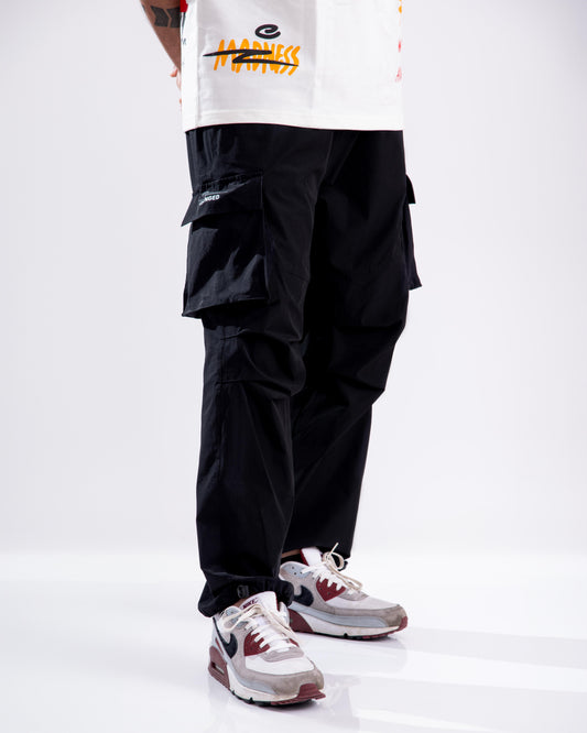 Black Parachute Pants - Unisex