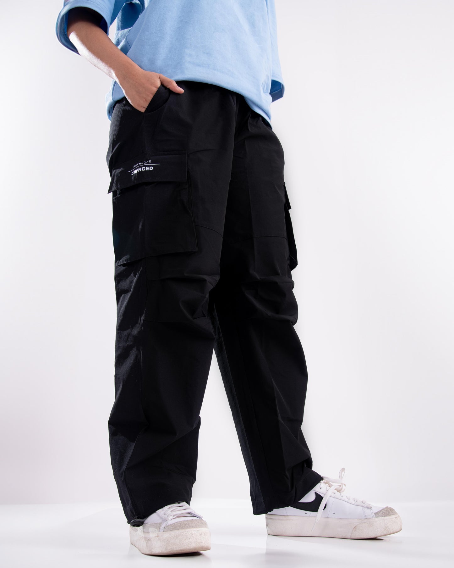 Black Parachute Pants - Unisex