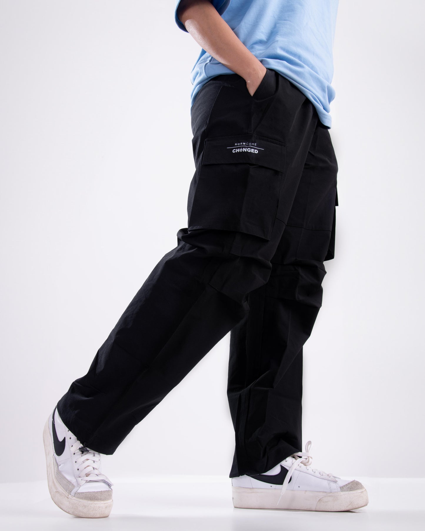 Black Parachute Pants - Unisex