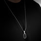 Charcoal Charm Pendant & Chain (Rectangle)