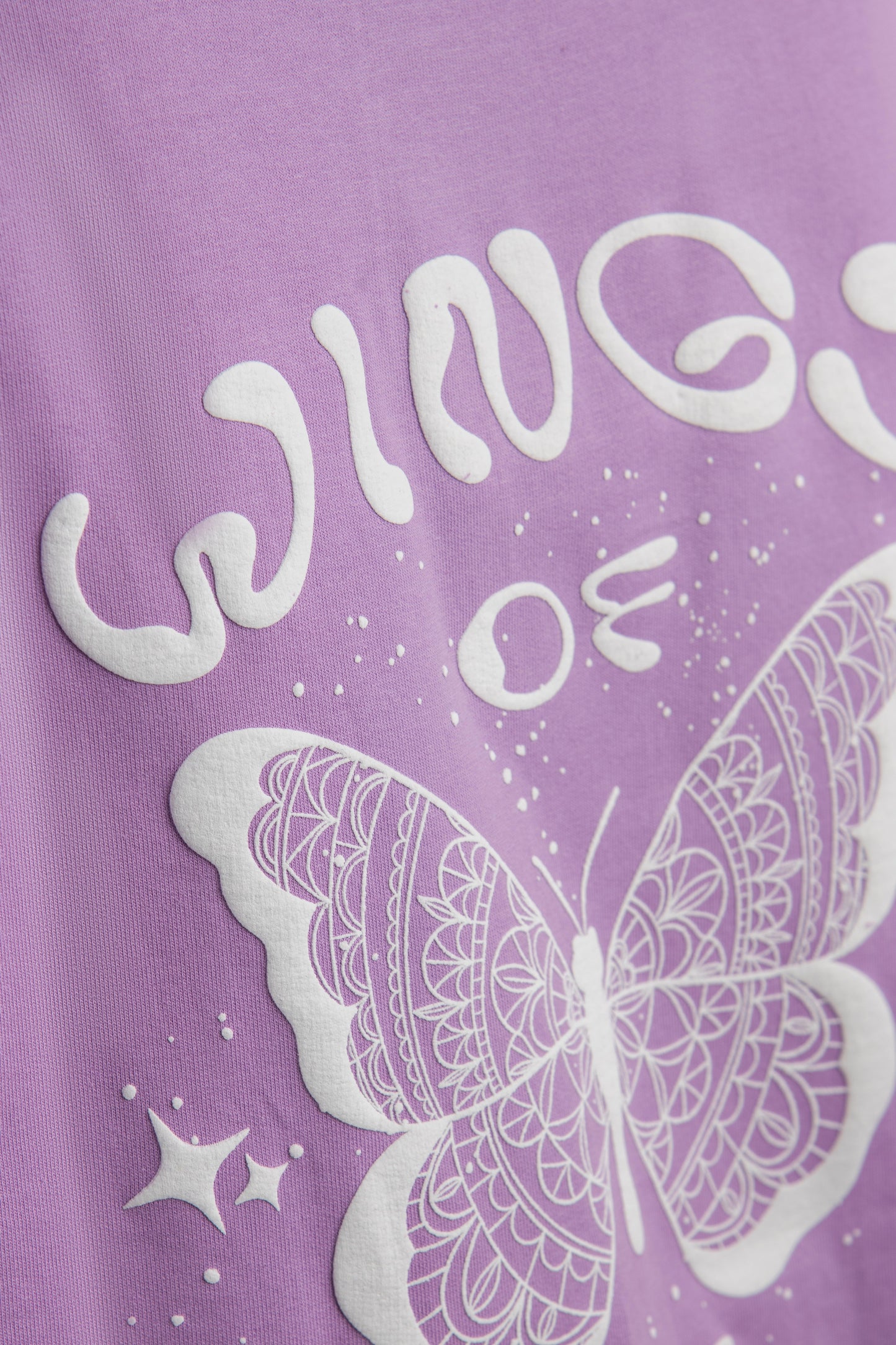 Purple butterfly printed t-shirts