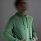 Green hooded jacket for men